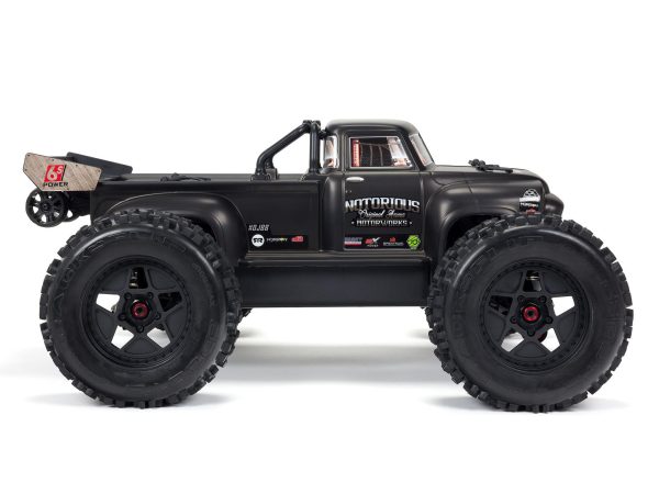 1/8 NOTORIOUS 6S 4X4 BLX Stunt Truck RTR Black - Image 2