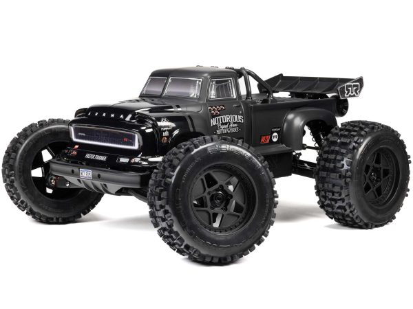 1/8 NOTORIOUS 6S V6 4X4 BLX Stunt Truck RTR Black